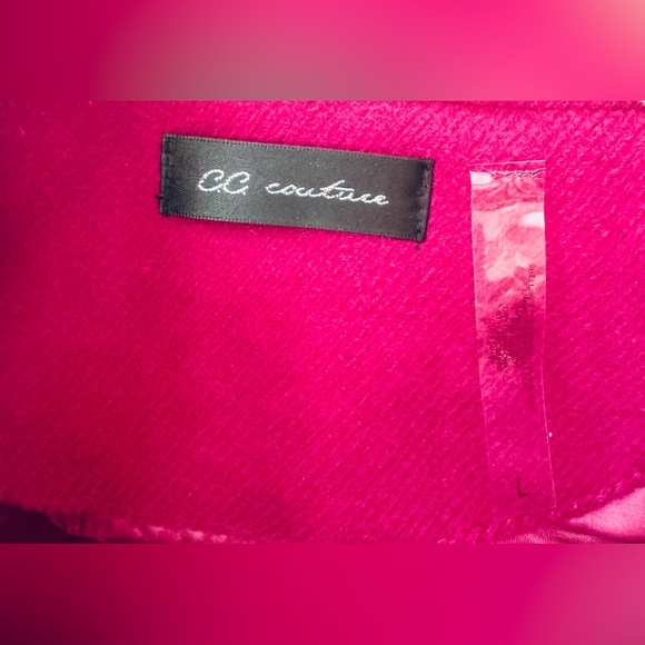 C.C. Couture Ruffle Trim Belted Jacket (Fuchsia) - Size L - Picture 8 of 11